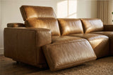 Valentina Distressed Leather Recliner Sectional Sofa
