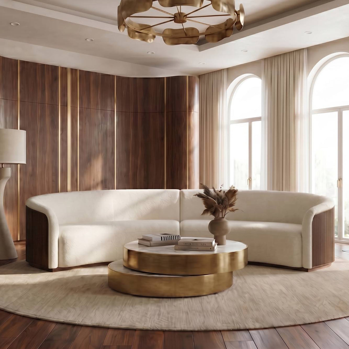 Rowan Two-Piece Curved Sectional Sofa