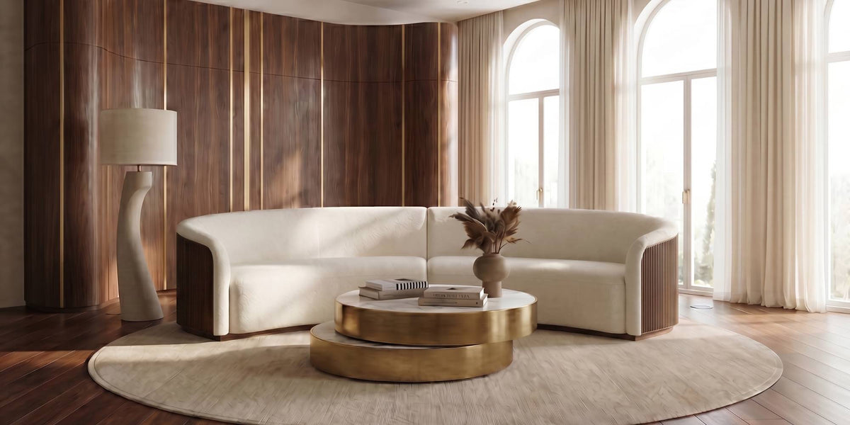 Rowan Two-Piece Curved Sectional Sofa