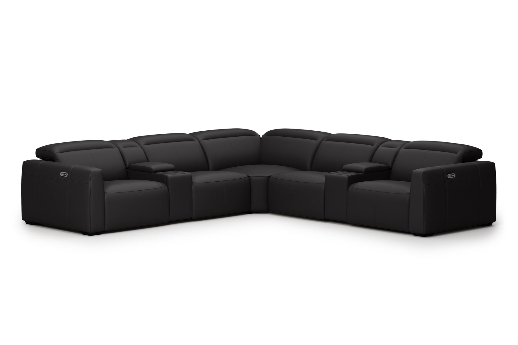 Carmen Leather Dual Recliner Corner Sectional