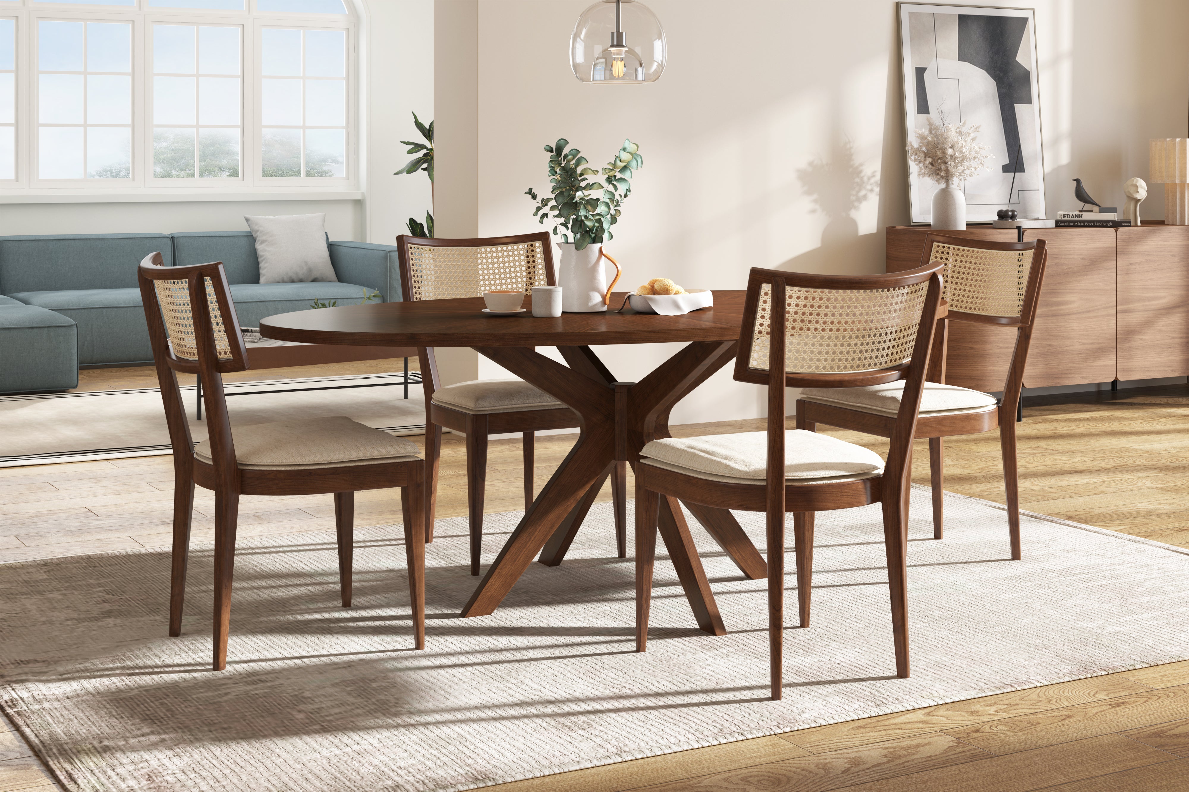 Dark brown oval dining table hotsell