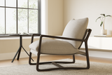 Lagon Fabric & Wood Accent Chair