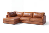 Serena Distressed Leather Sectional Sofa