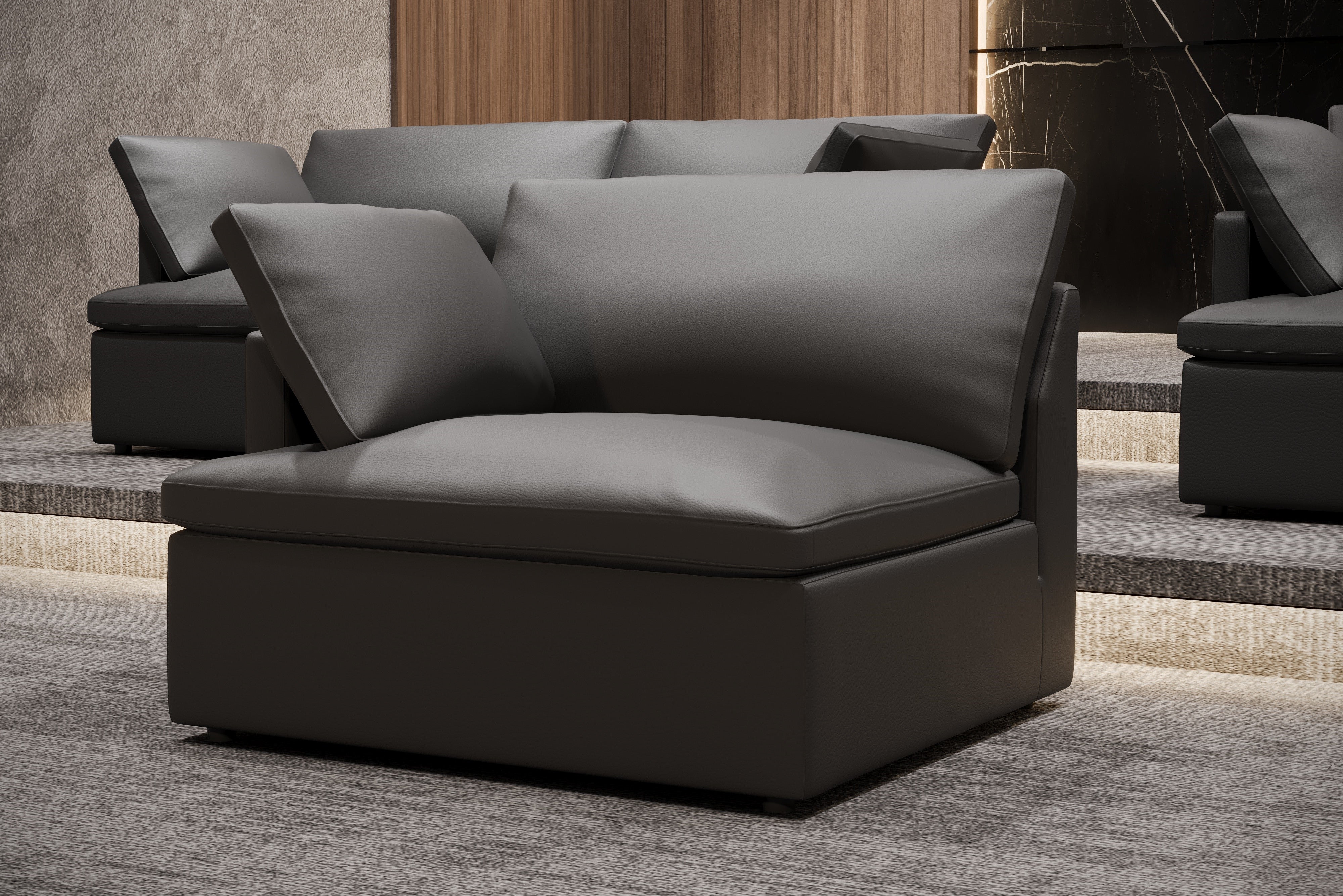 Valencia Isola Cloud Top Grain Leather Theater Lounge Valencia Isola Cloud Top Grain Leather Theater Lounge