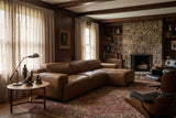 Valentina Distressed Leather Recliner Sectional Sofa