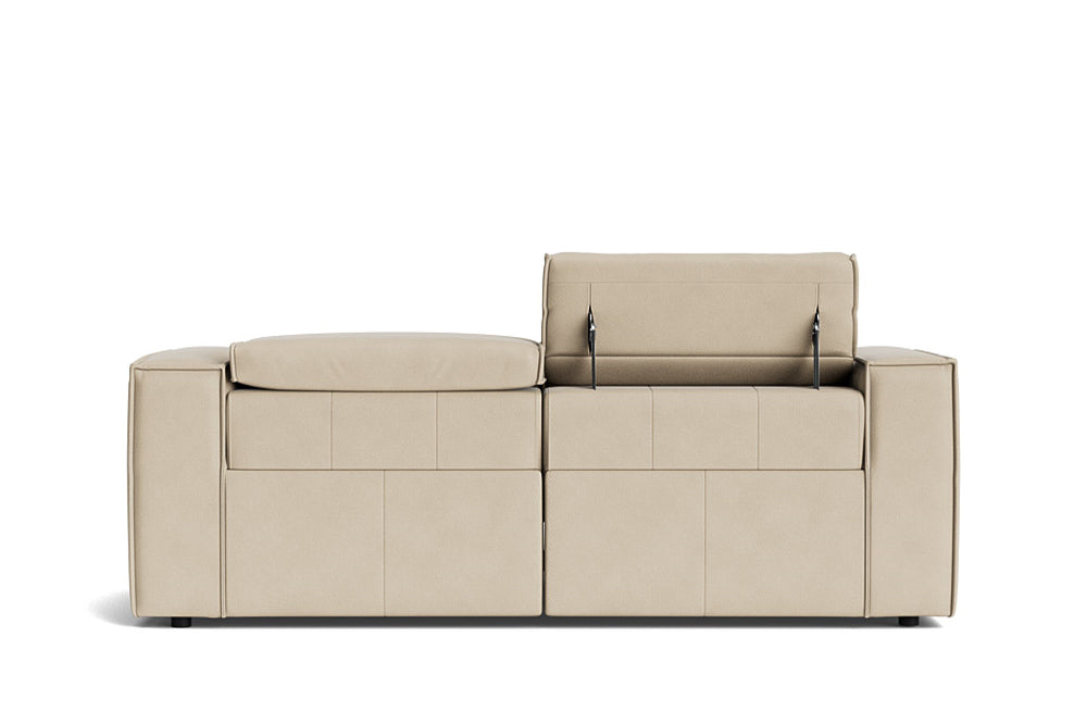 Valencia Emery Leather Recliner Loveseat Sofa, Beige