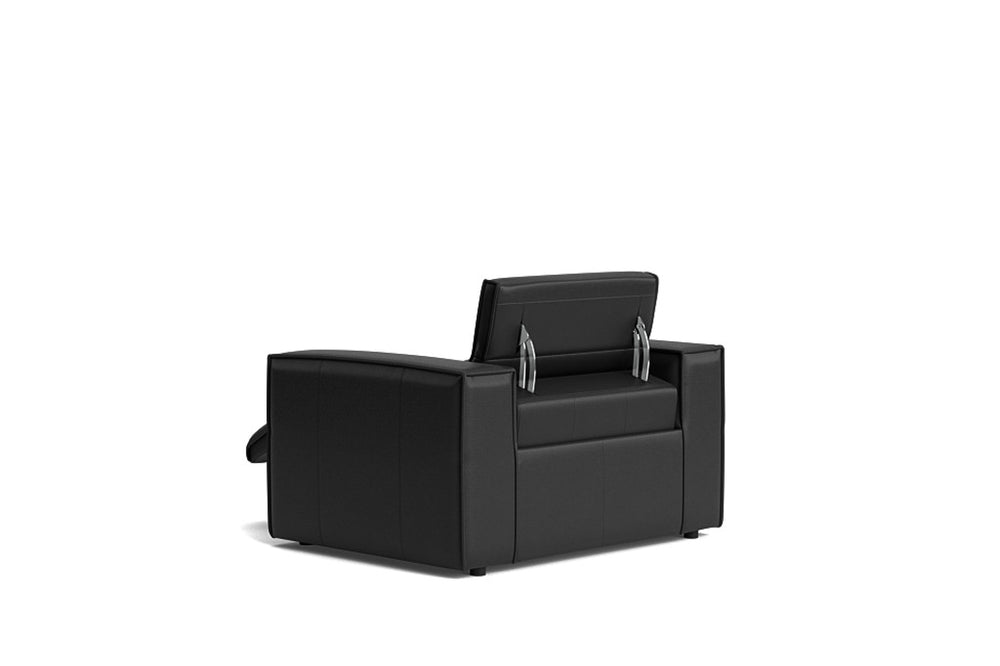 Valencia Emery Top Grain Leather Recliner Seat, Black