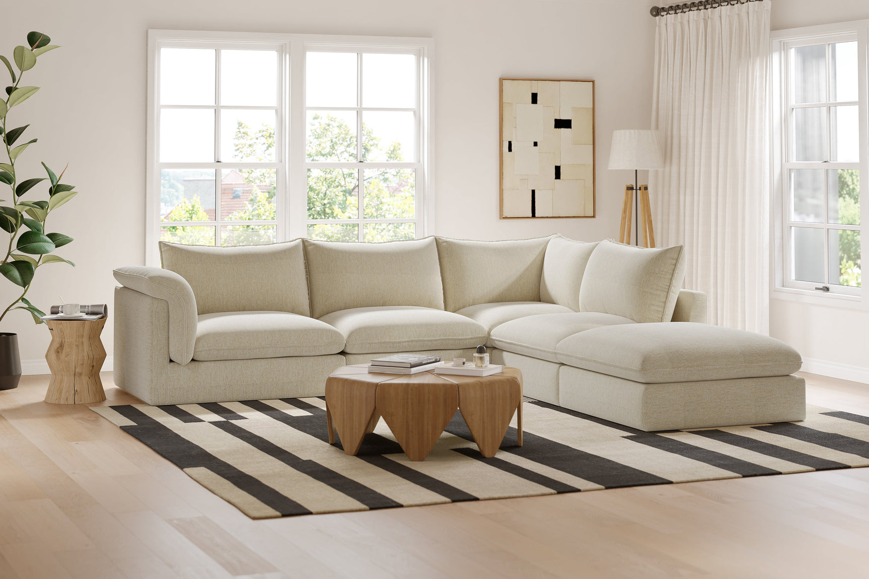 Frederick Fabric Corner Sectional Sofa