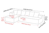 Alexus Corduroy Fabric Sectional Sofa