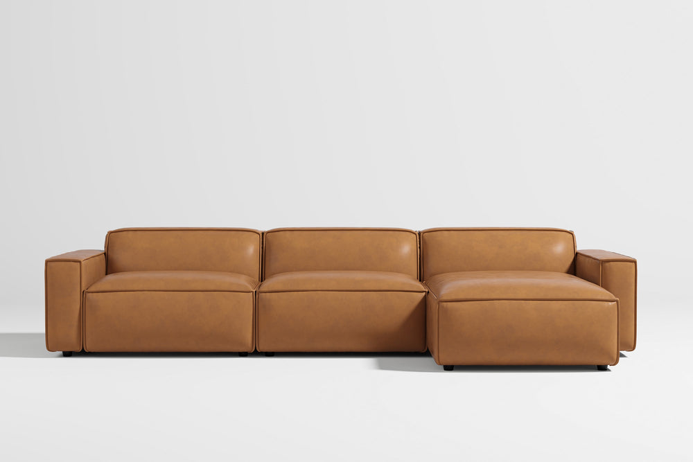 Luxe and Relaxing Brown Leather Media Room Chaise Lounges