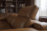 Valentina Distressed Leather Recliner Sectional Sofa