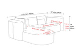 Jordyn Velvet Fabric Sectional Sofa