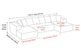 Alexus Corduroy Fabric Sectional Sofa