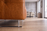 Sofia Distressed Italian Aniline Leather Dual Reclining Sofa