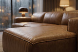 Valentina Distressed Leather Recliner Sectional Sofa