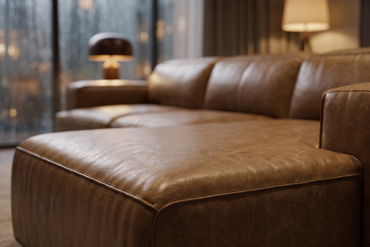 Valentina Distressed Leather Recliner Sectional Sofa