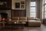 Valentina Distressed Leather Recliner Sectional Sofa