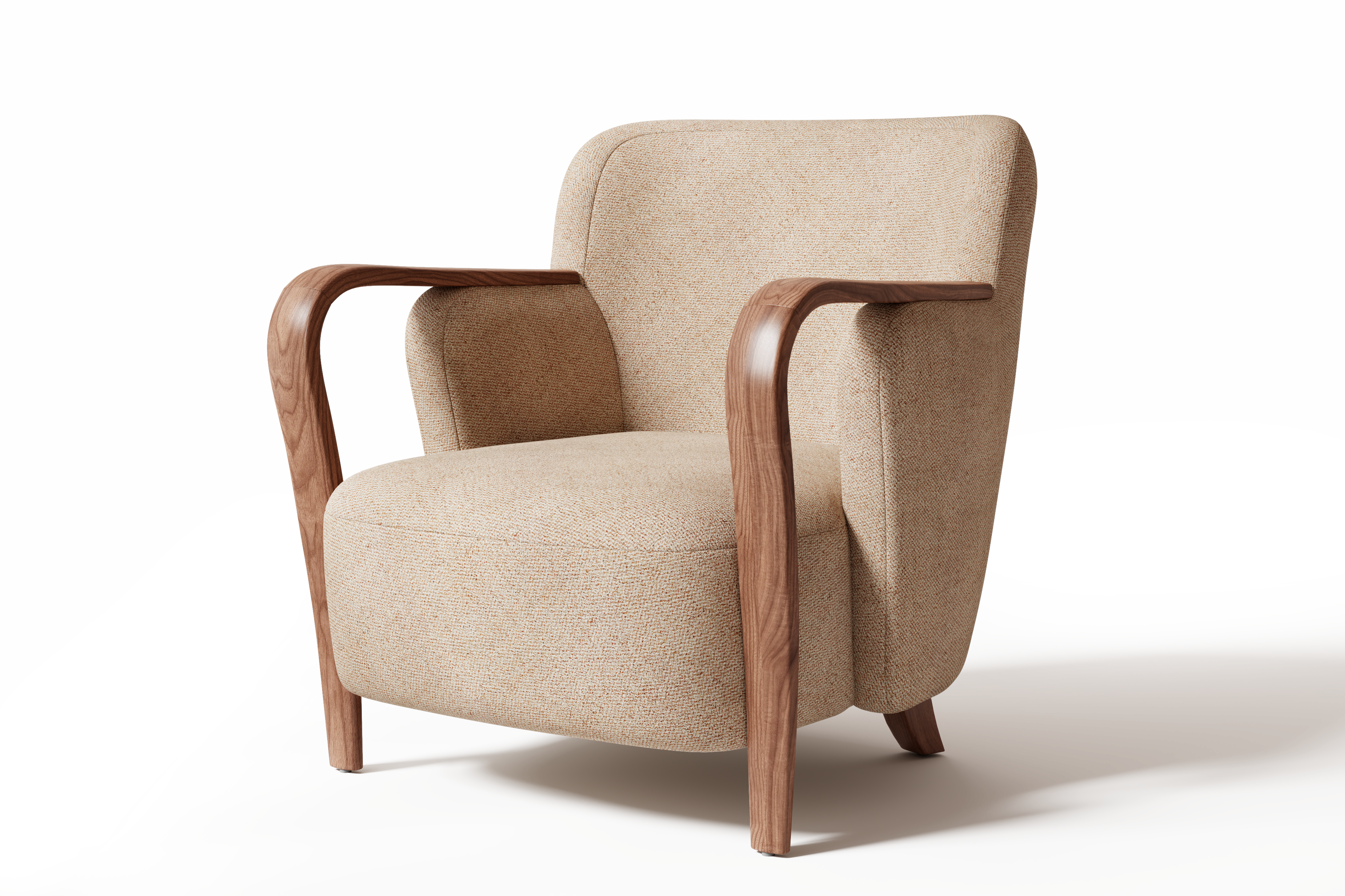 Accent chair with discount armrest