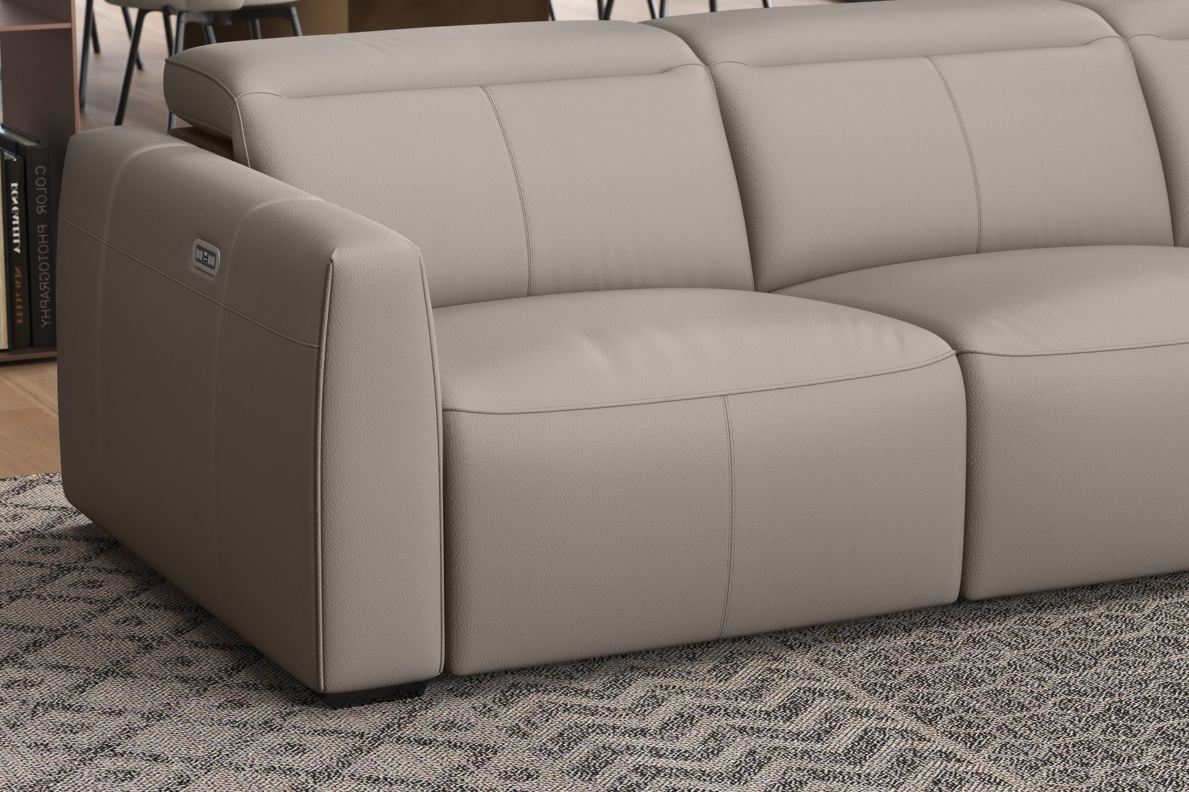 Carmen Leather Dual Recliner Corner Sectional