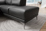 Valencia Pista Modern Top Grain Leather Reclining Sectional Sofa with Right-Hand Facing Chaise, Cognac Detailed drawing