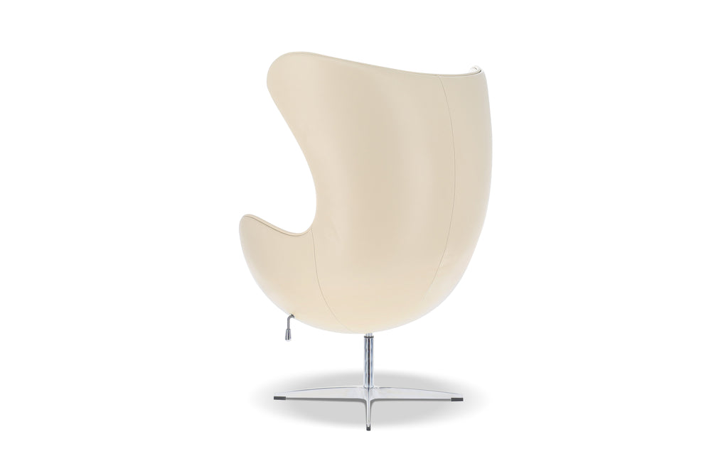 Valencia Finola Top Grain Leather Accent Chair, Cream Color