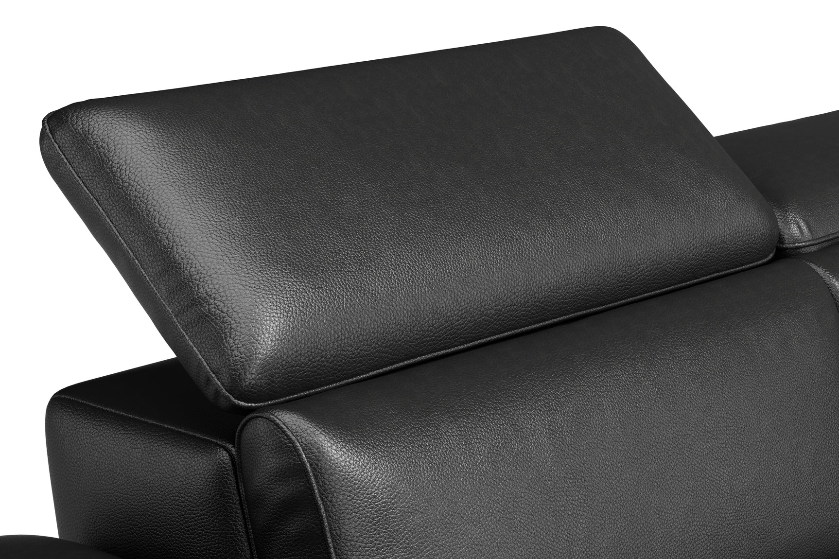 Valencia Pista Modern Top Grain Leather Reclining Sectional Sofa with Right-Hand Facing Chaise, Cognac Detailed drawing