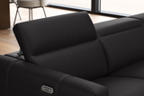Carmen Leather Dual Recliner Corner Sectional with Console
