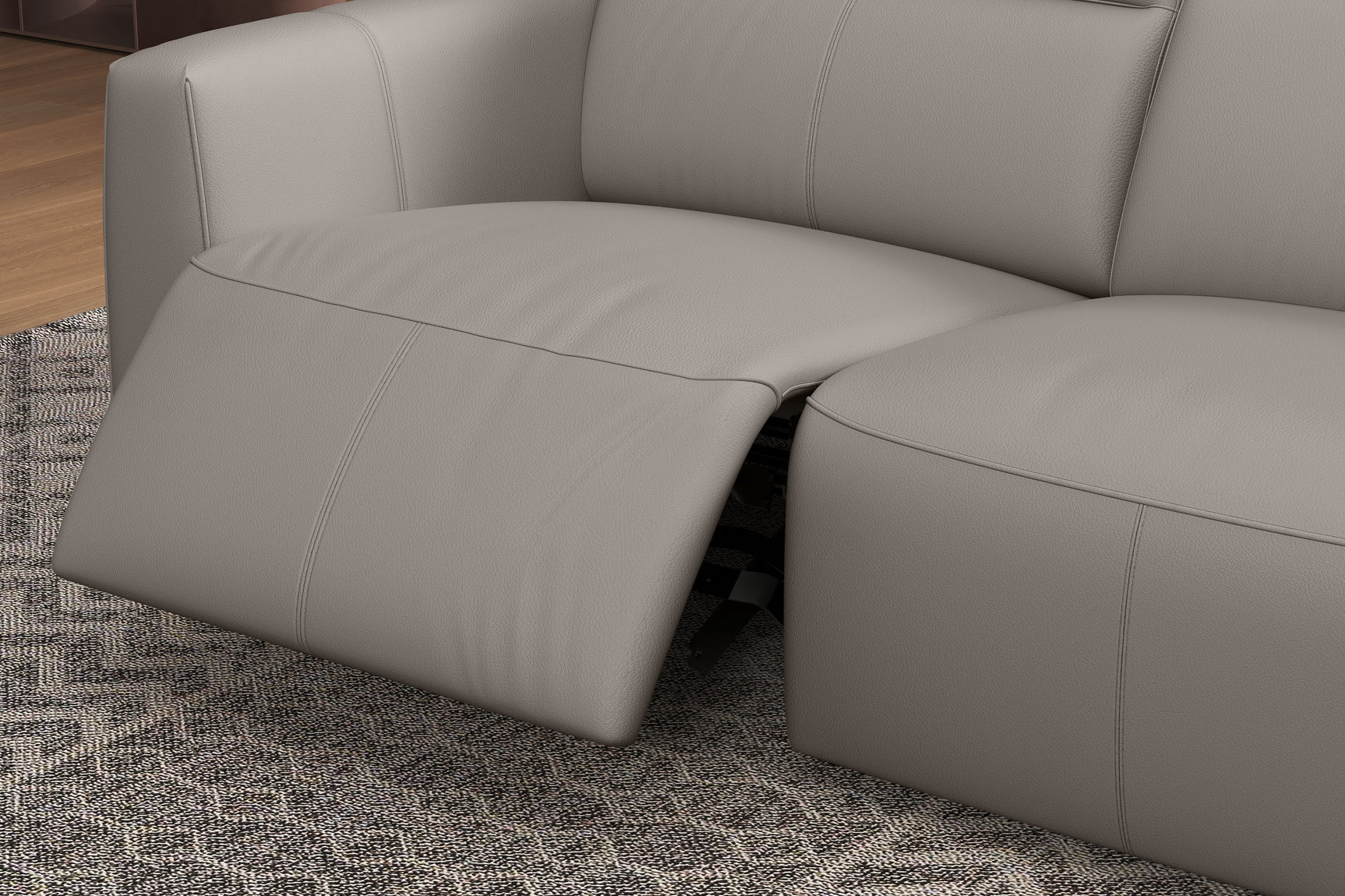 Carmen Leather Dual Recliner Corner Sectional