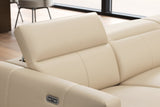 Carmen Leather Dual Recliner Sofa with Console