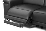 Valencia Pista Modern Top Grain Leather Reclining Sectional Sofa with Right-Hand Facing Chaise, Cognac Detailed drawing