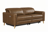 Elodie Distressed Italian Aniline Leather Dual Recliner Sofa