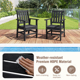 7 Pieces Patio Dining Set Outdoor HDPE Weather Resistant Table and Chairs Set