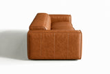 Emery Distressed Italian Aniline Leather Dual Recliner Sofa