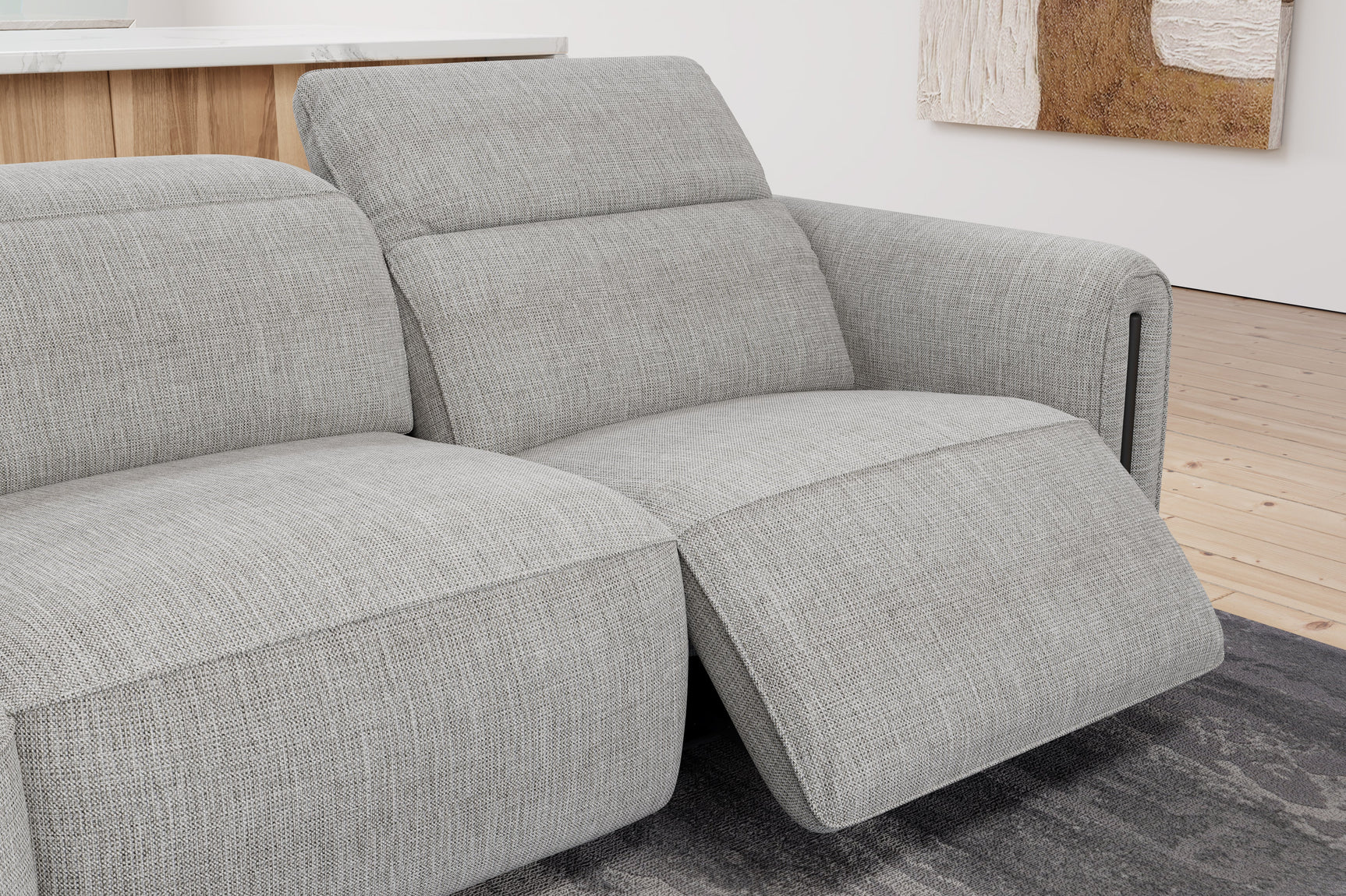 Octavia Fabric Reclining Corner Sectional Cloud Sofa
