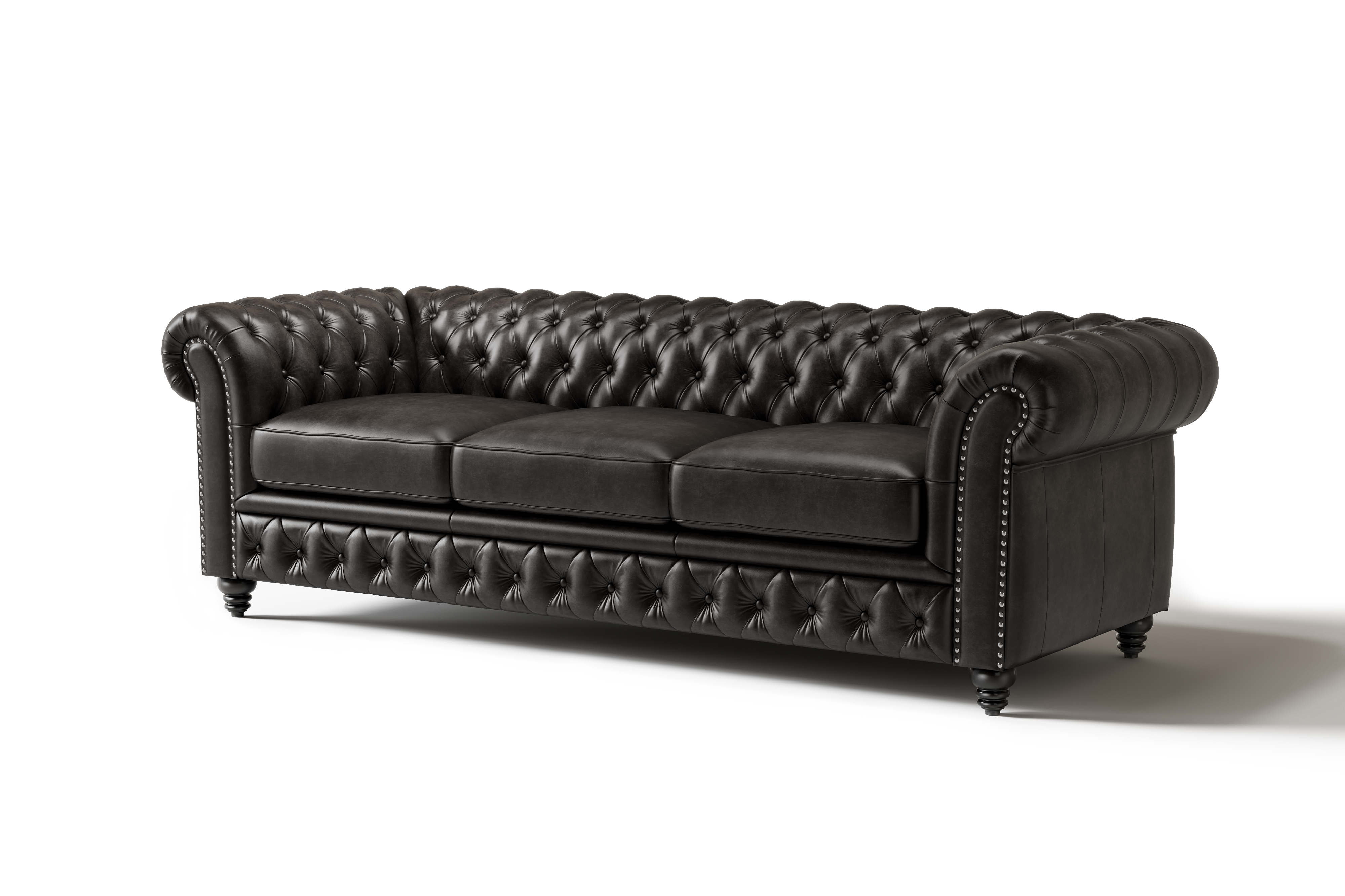 Black discount chesterfield lounge