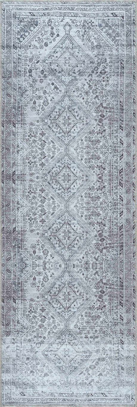 Barny Gray Denim Washable Rug - Clearance