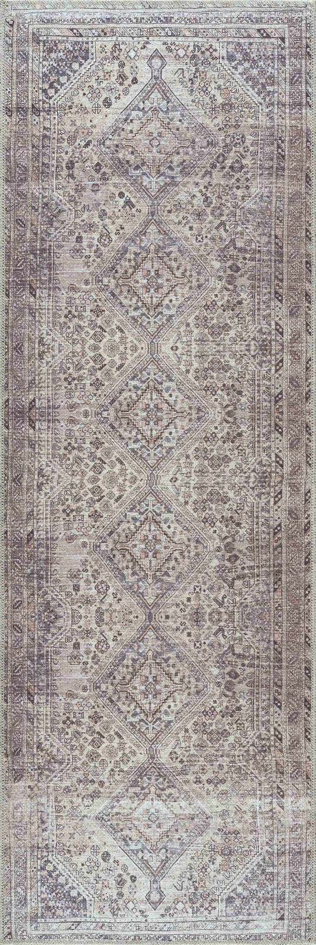 Barny Tan Washable Area Rug