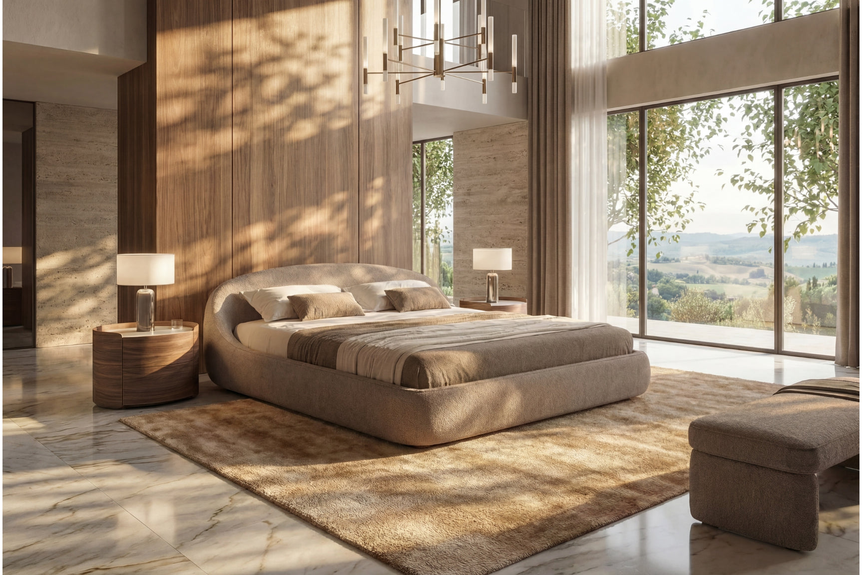 Abracci Fabric Upholstered Bed Frame