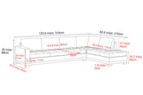 Aine Leather Corner Sectional Sofa