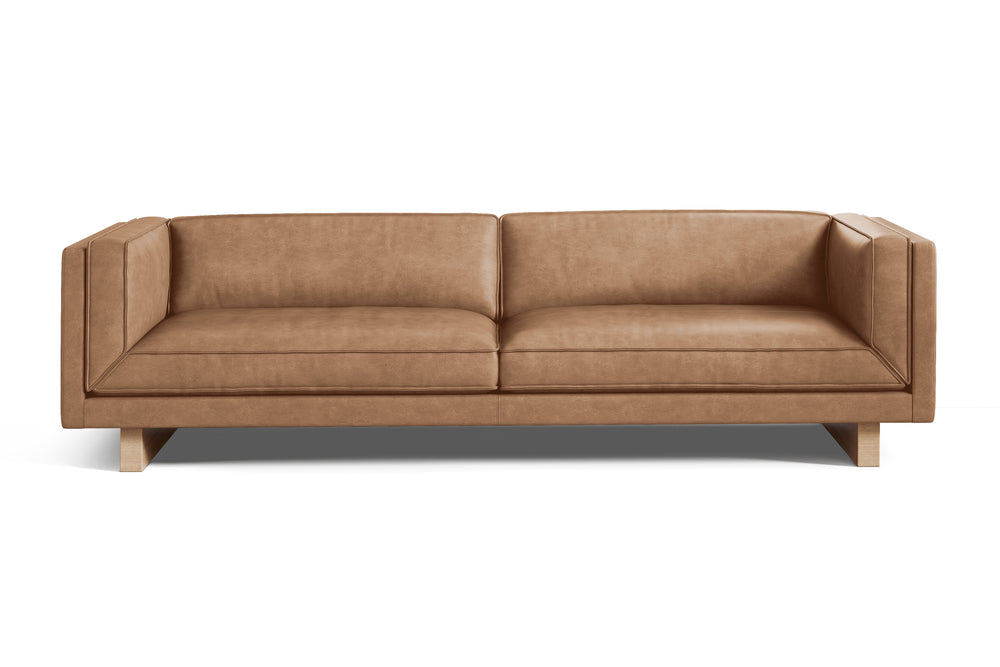 Valencia Alaina Top Grain Leather Wide Seat Sofa, Brown