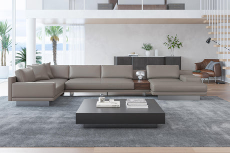 Alessandro Italian Nappa Leather Modular Sectional Sofa with Chaise
