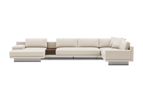 Alessandro Italian Nappa Leather Modular Sectional Sofa with Chaise
