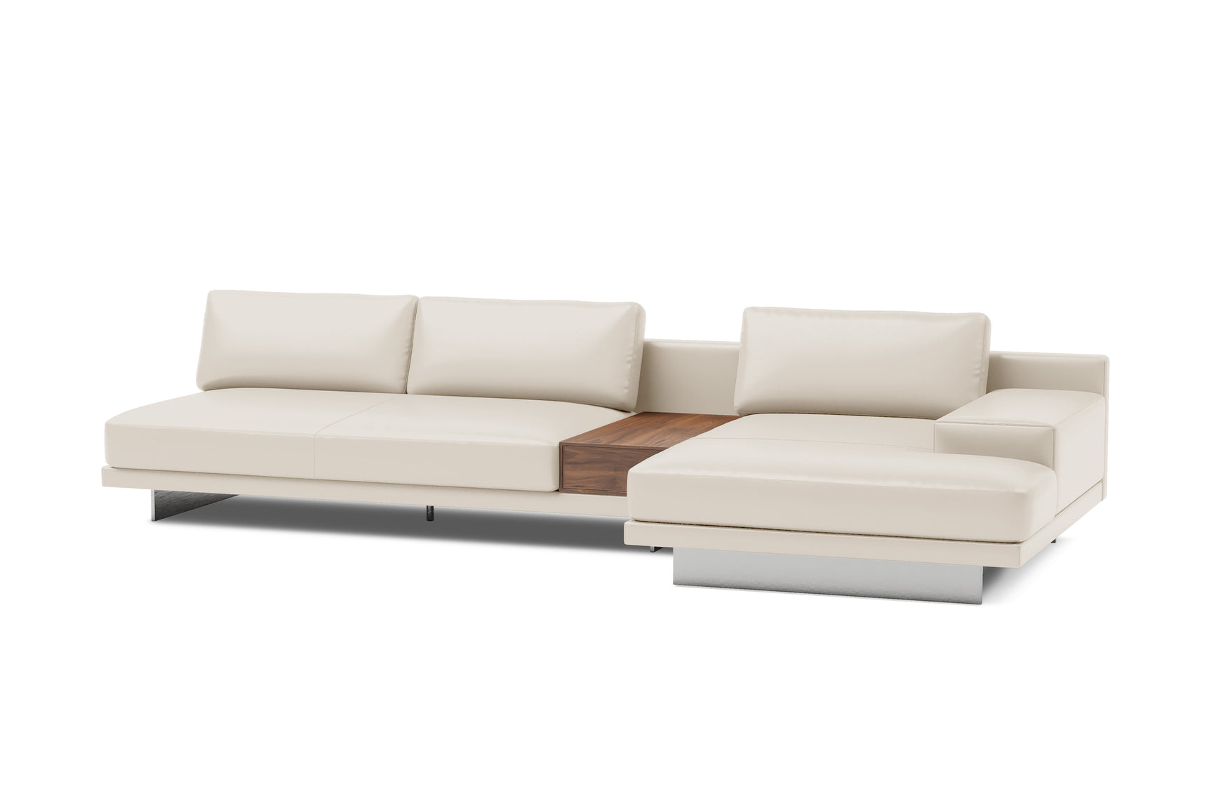 Alessandro Italian Nappa Leather Modular Sectional Sofa with Chaise