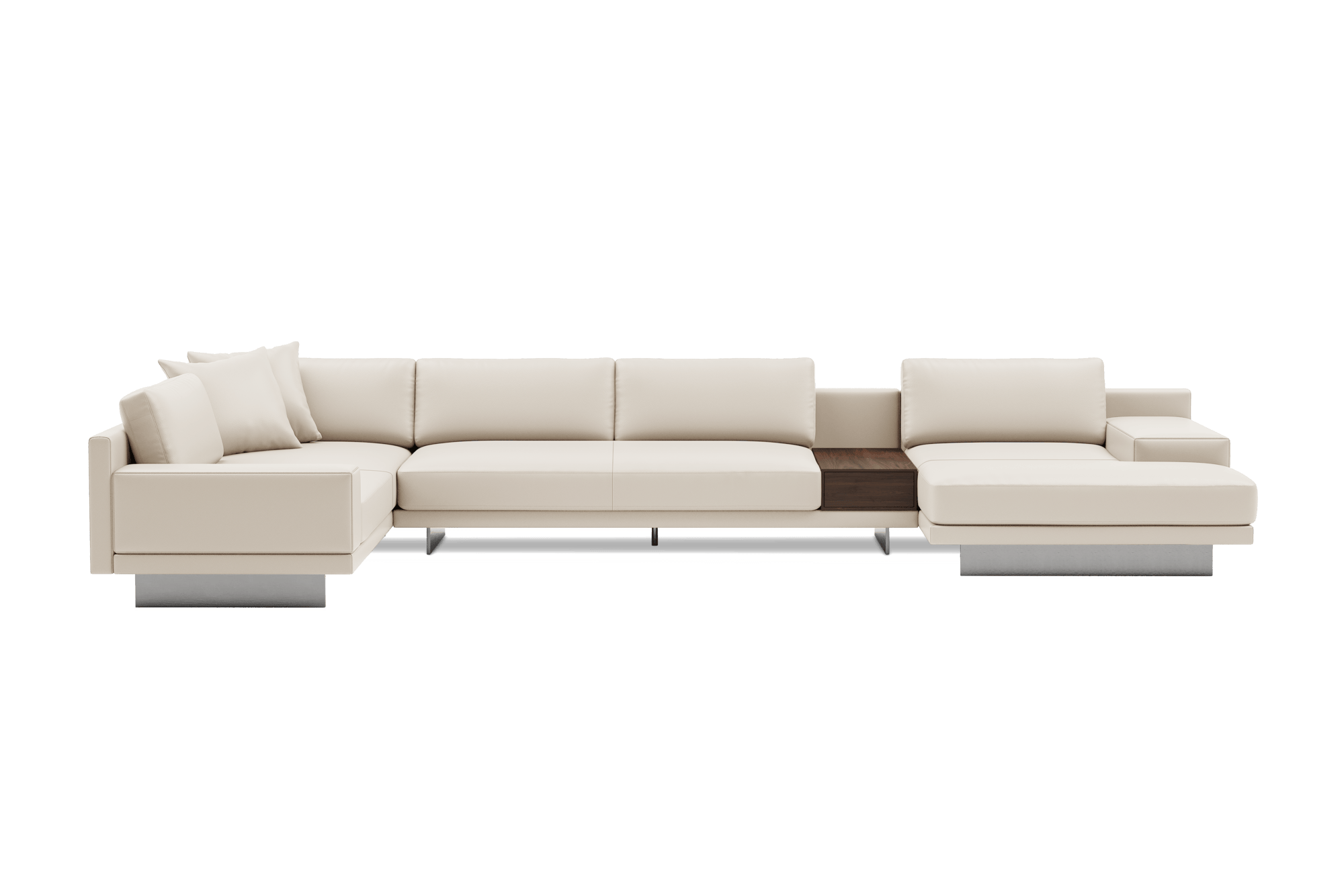Alessandro Italian Nappa Leather Modular Sectional Sofa with Chaise