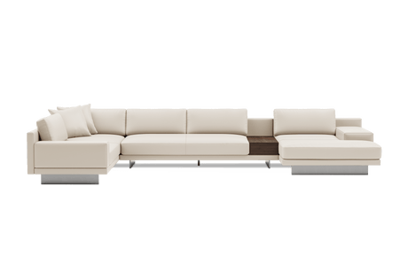 Alessandro Italian Nappa Leather Modular Sectional Sofa with Chaise