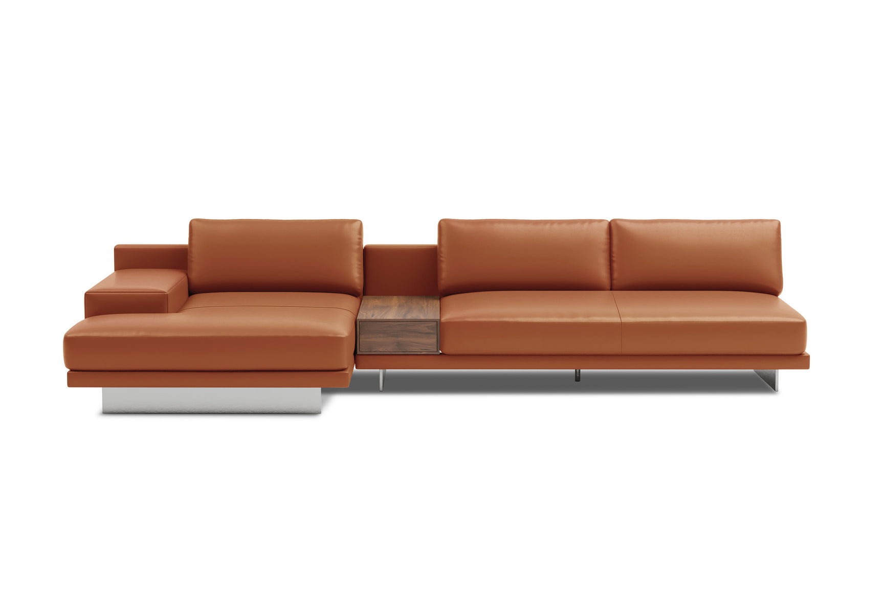 Alessandro Italian Nappa Leather Modular Sectional Sofa with Chaise