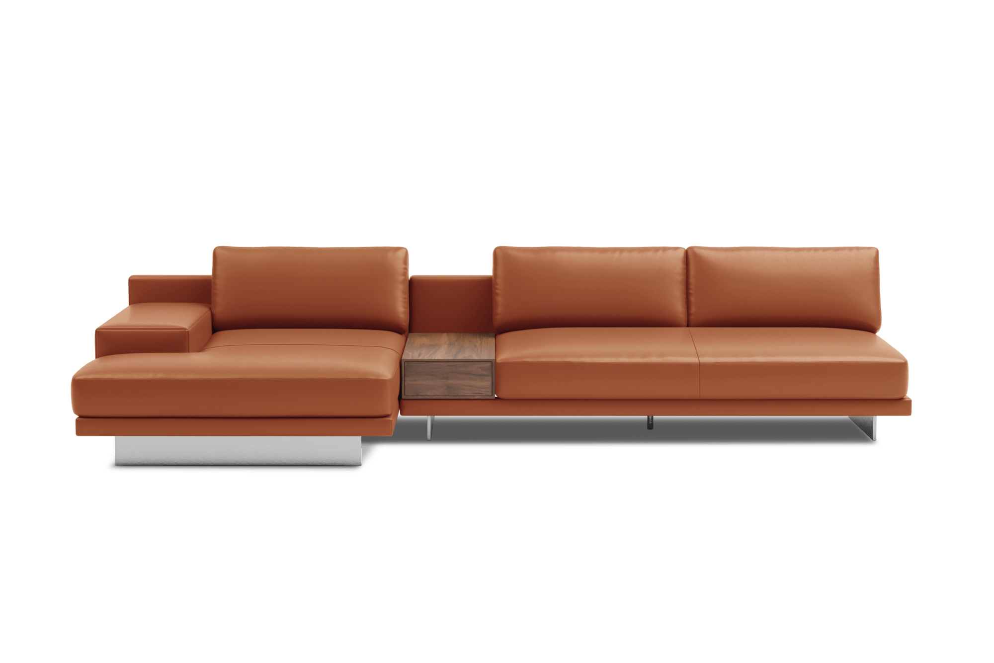 Alessandro Italian Nappa Leather Modular Sectional Sofa with Chaise