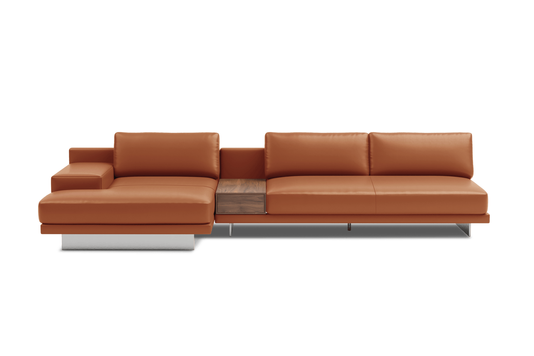 Alessandro Italian Nappa Leather Modular Sectional Sofa with Chaise