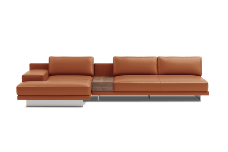 Alessandro Italian Nappa Leather Modular Sectional Sofa with Chaise