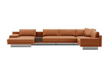 Alessandro Italian Nappa Leather Modular Sectional Sofa with Chaise